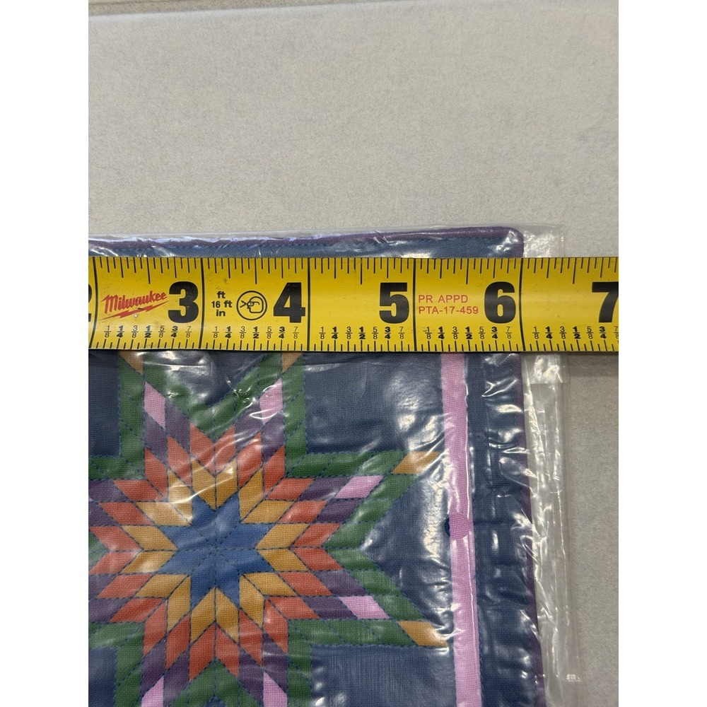 15 Amish Heritage Collection Frameable Fabric Quilt 8 Pt Star Ann Dezendorf READ - Picture 5 of 6